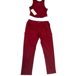 Women's Burgandy LULU Set BNWT